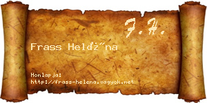 Frass Heléna névjegykártya